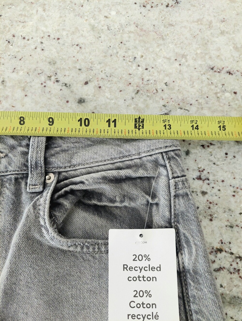 H&M Divided Light Gray Denim Jeans Wide Leg Ultra High Waist Size 34/US 2 - Picture 6 of 8